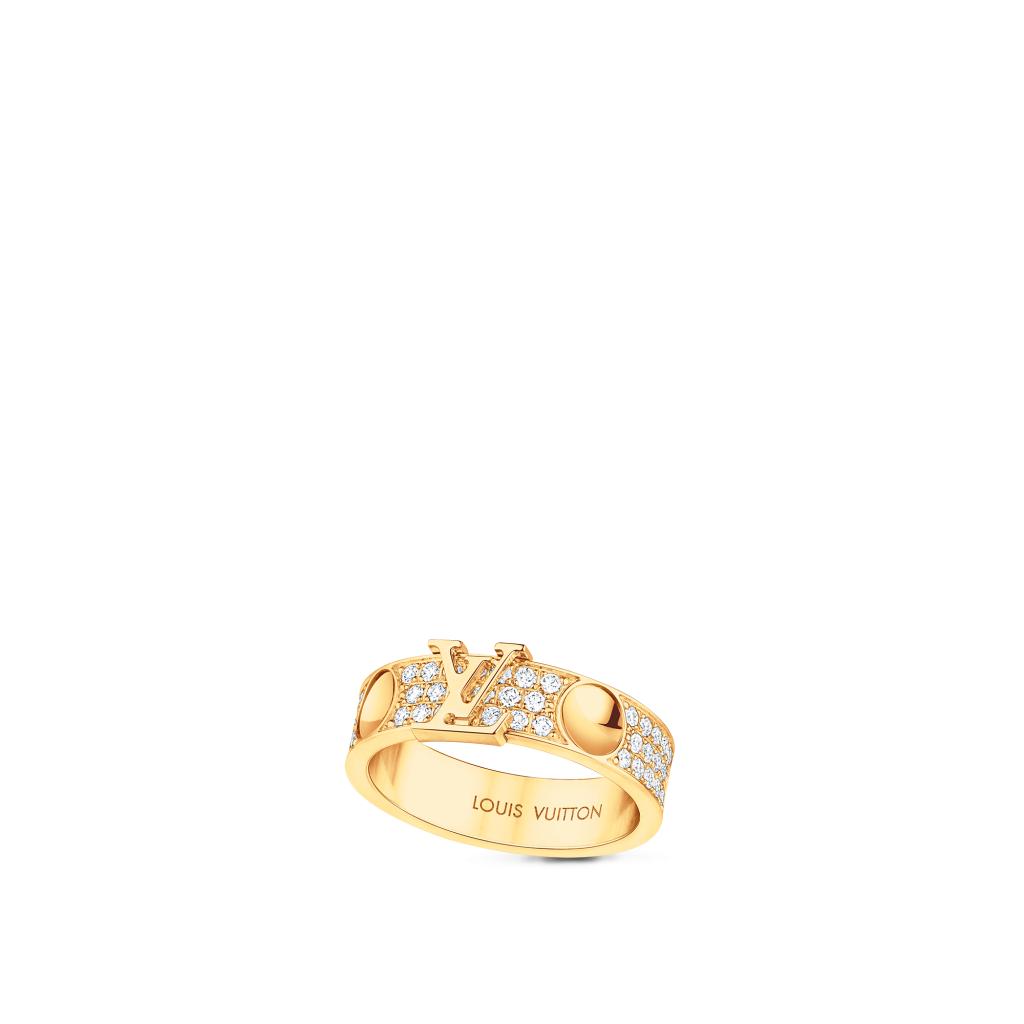 Louis Vuitton Empreinte Ring, Yellow Gold and Diamonds
